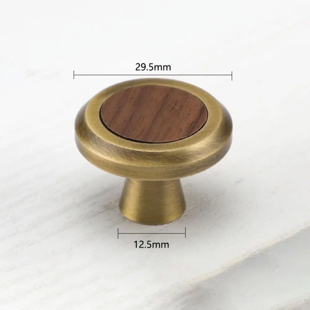 Brass Brass Cabinet Handles Walnut Wooden Walnut Knobs Luxury European Style Wardrobe Door Handles Door Handles