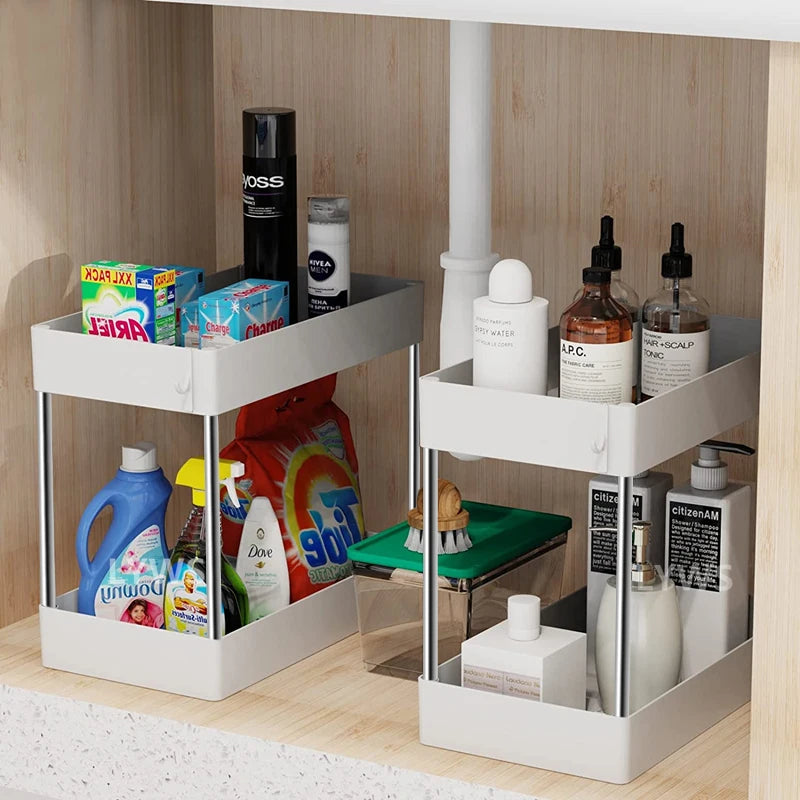2 Tier Under Sink Organizer Drawer Organizers Storage Rack Kitchen Organizer Cabinet Organizer Storage Holder Kitchen Spice Rack