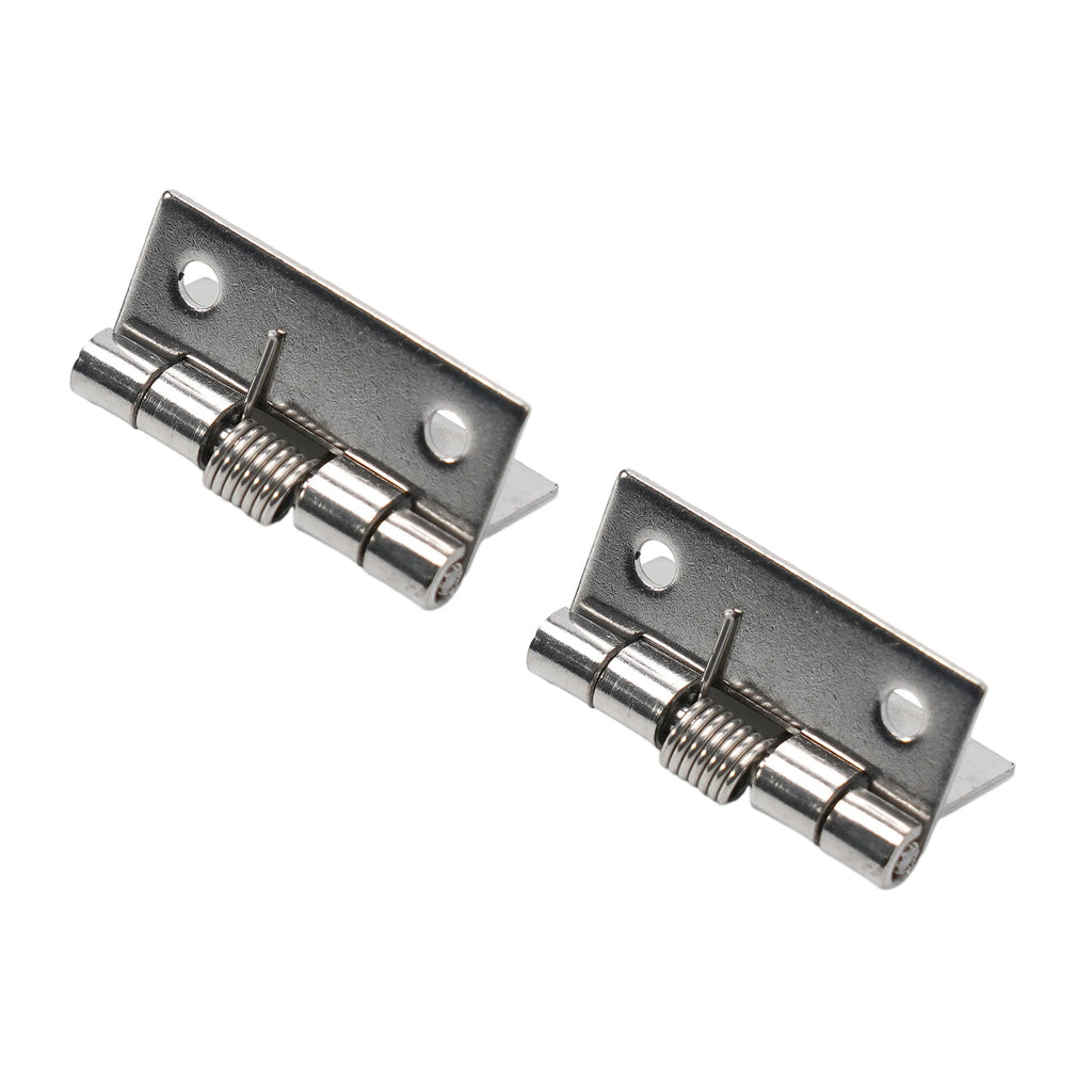 2pcs 1/1.5/2/3Inch Silver Spring Door Hinge Stainless Steel Self Closing Design Windows Cabinets Boxes Household Hardware