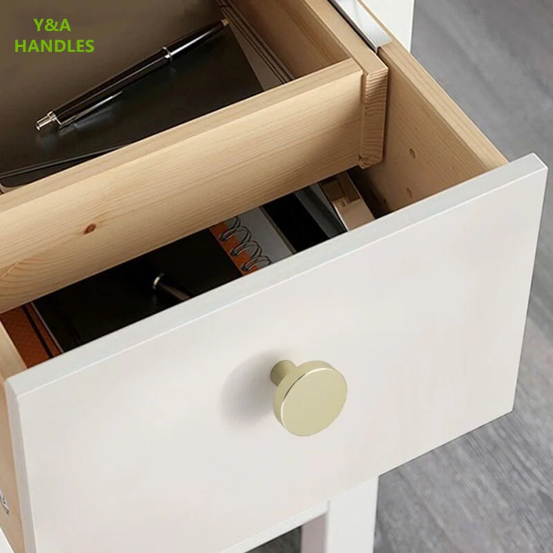 Handles Drawer Cabinet Furniture Kitchen Handles for Cabinet Knob Door Drawer Furniture Kitchen Knob Round Classic Golden Black