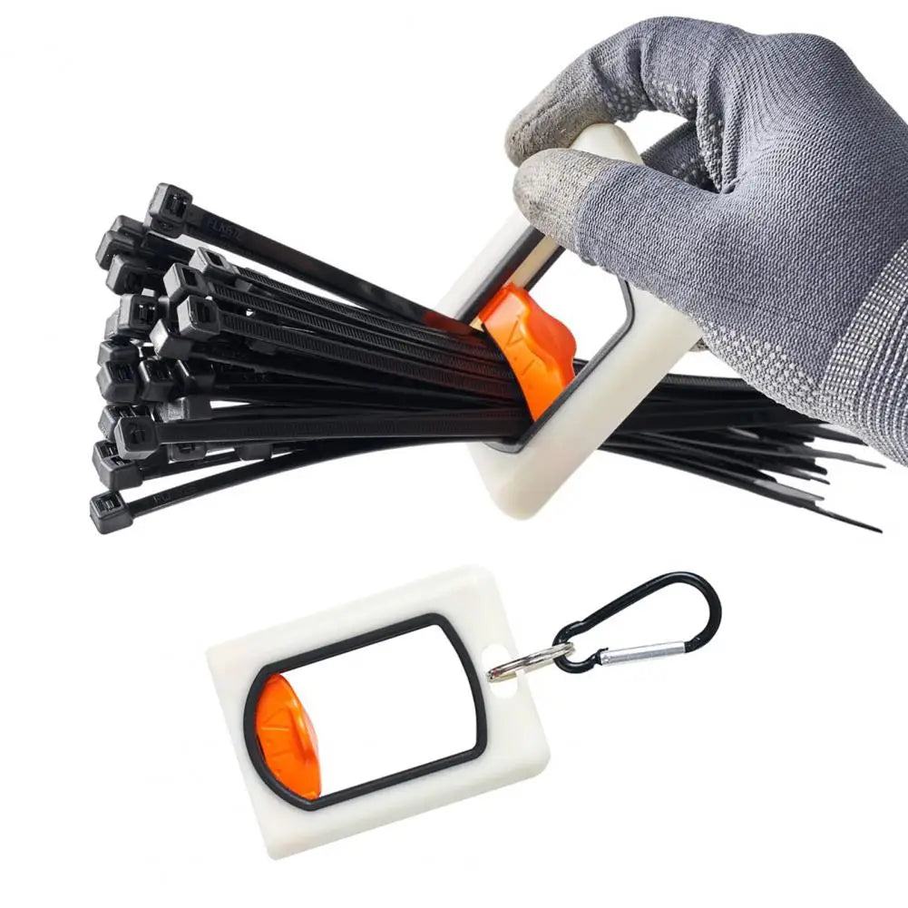 Cables Tie Organizer Cable Tie Organizer Hardware Tool Portable Fluorescent Tie Organizer with Carabiner Cable Zipper for Easy