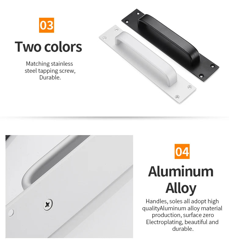 Modern Style Door Handle Sliding Door Pull Push Handles Aluminium Alloy Furniture Pulls Kitchen Cabinet Handle Door Hardware
