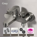 Grey/Silver T-Shaped Shower Set: Suitable for RVs and camper vans, tool-free installation, leak and explosion-proof.
