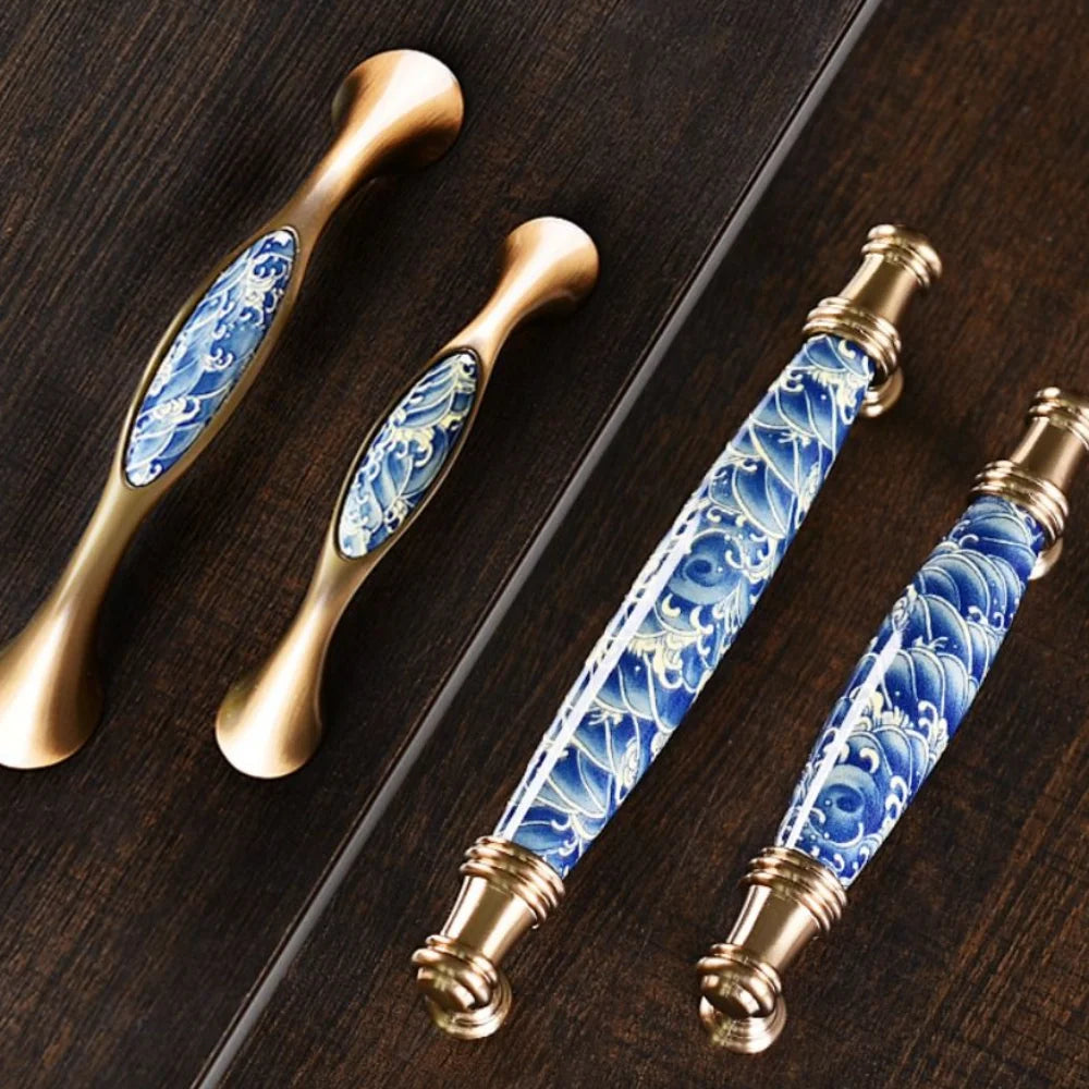 2pcs High-end Luxury Handles Contemporary Sleek American-style Handles Ceramic Minimalist Design Cabinet Handles Drawers