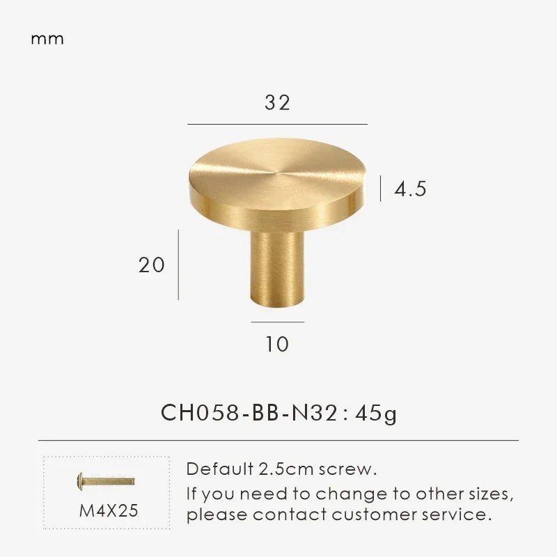 Solid Brass Circular Gold Black Antique White Cabinet Furniture Knobs Wall Bathroom Clothes Hook Handle