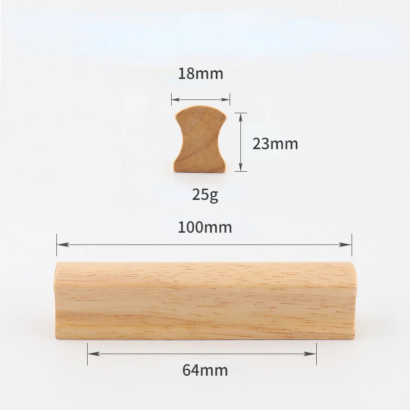 Cabinet Doors Cabinets Drawers Solid Wood Handles Minimalist Beech Wood Walnut Wood Wardrobe Wooden Furniture Handles