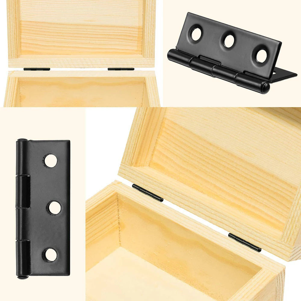 Stainless Steel Hinge for Furniture Wooden Doors Windows Cabinets Cupboards Bookcase Fitting Hardware 6 Mounting Hole with Screw