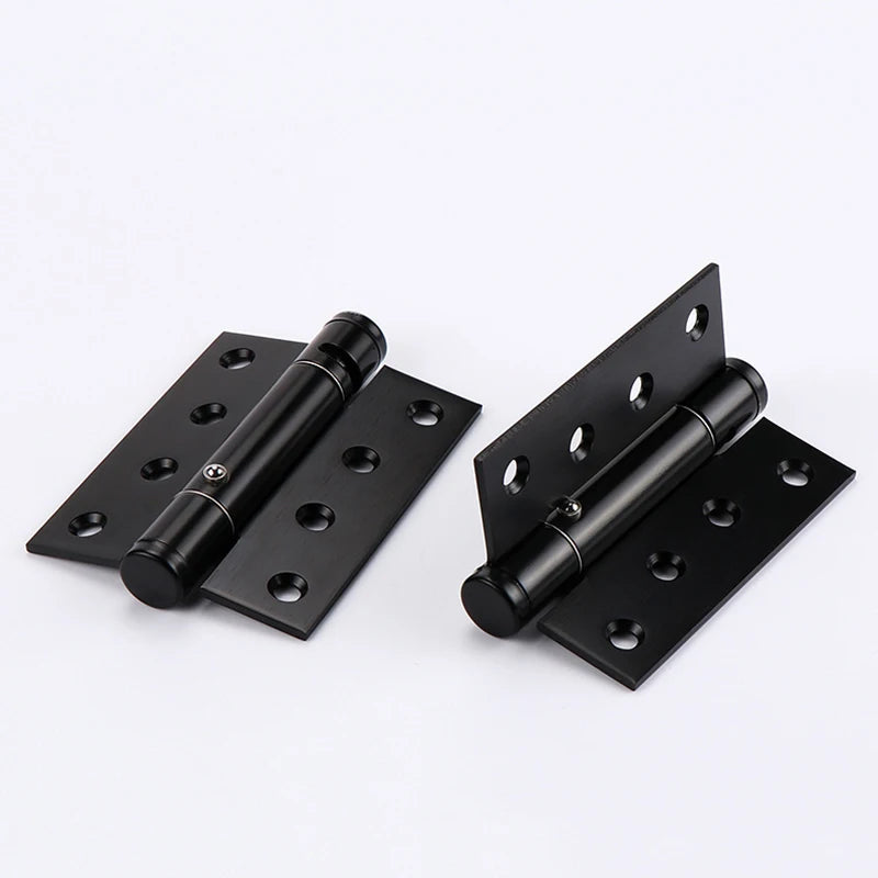 2pcs 4 Inch Invisible Door Hinges Hinge Door Closer Stainless Steel Self-Rebound Spring Positioning Closed Door Spring Hinge