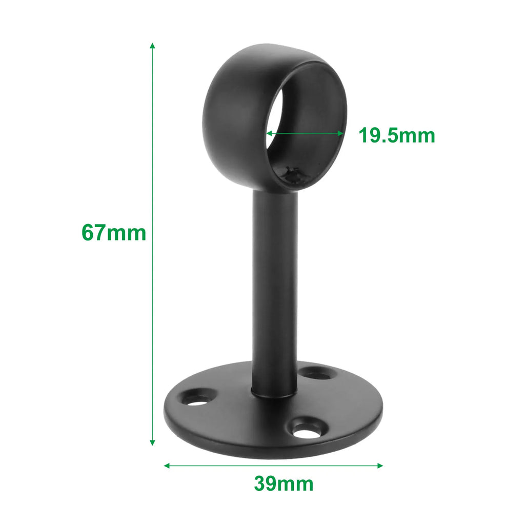 2pcs Flange Rod Holders Wardrobe Hanger Pipe Bracket for Clothes Pole Curtain Rods Ceiling Fixed Support Clamps 16/19/22mm
