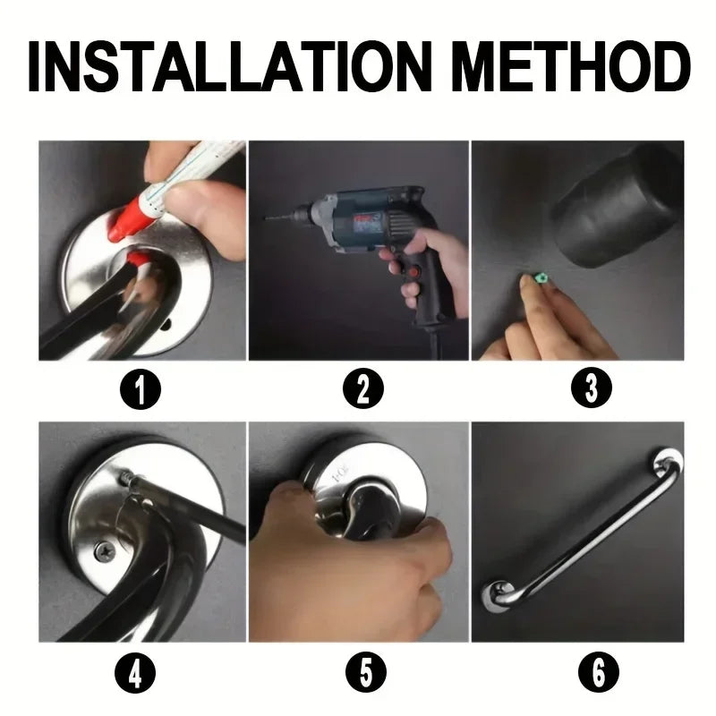 Stainless Steel Handrails, Accessible Bathroom, Bathroom, Safety Bathroom Handrails, Disabled Elderly Bathroom Handrails
