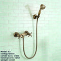 Household bathroom  rain shower set Antique brass, bathtub faucet shower system