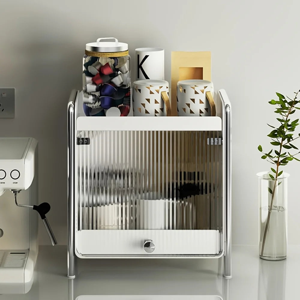 Rust-Proof Pull-Out Cup Rack - Space-Saving Organizer for Kitchen, Bathroom & Vanity. Multi-Functional Home Storage.