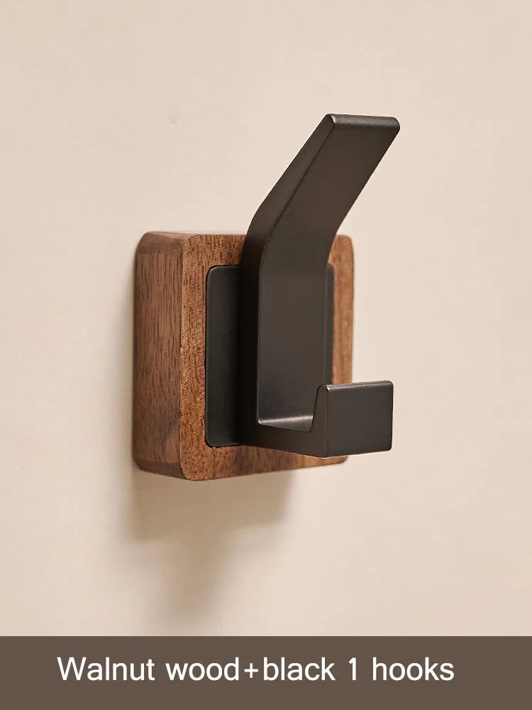 Robe Hooks Antique Brass Coat Hook Clothes Towel Hangers Storage Door Hook Wall Bathroom Accessories Black Bath Rack   Z-9001K