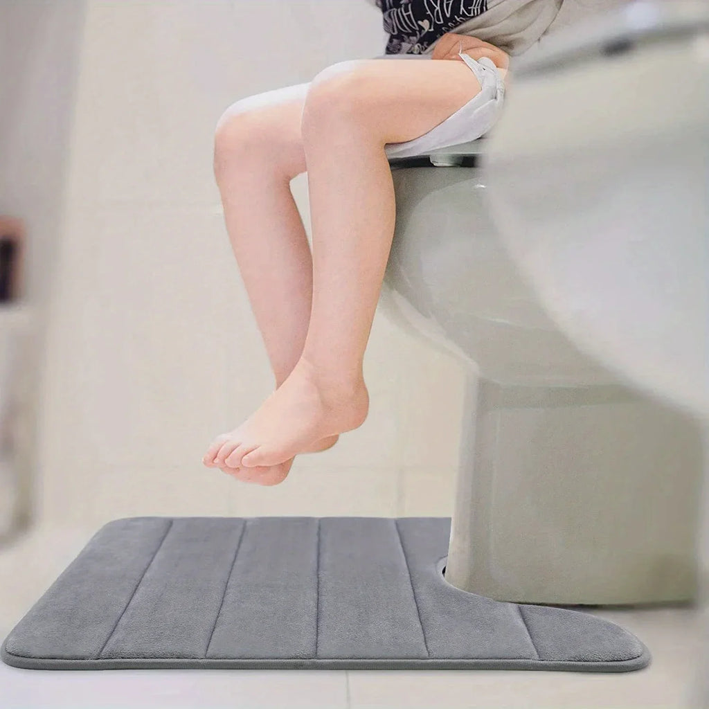 U-shaped Bathroom Carpet Toilet Mat Bathroom Mat Bathroom Carpet Memory Foam Bathroom Mat Anti-skid Super Absorbent