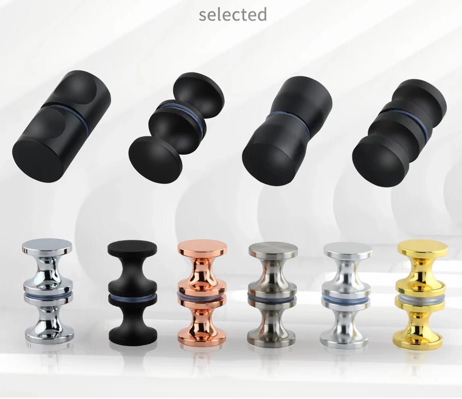 Glass Door Handle Bathroom Door Shower Door Handle Sliding Door Display Cabinet Wine Cabinet Barn Door Single Hole Round Knob