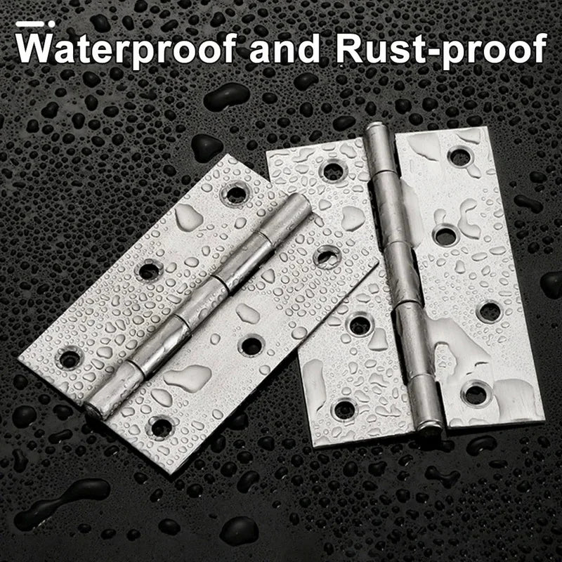 6/10pcs Furniture Cabinet Door Hinges Stainless Steel Drawer Fitting Hinge Hardware Box Accessories 2in 3in 1.5in 2.5in 3.5in