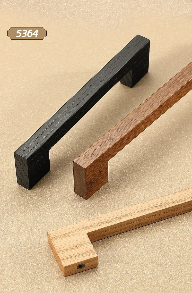Wooden Cabinet Door Handle Cupboard Door Knob and Handle Kitchen Cabinet Knobs Wardrobe Door Handles for Furniture Hardware