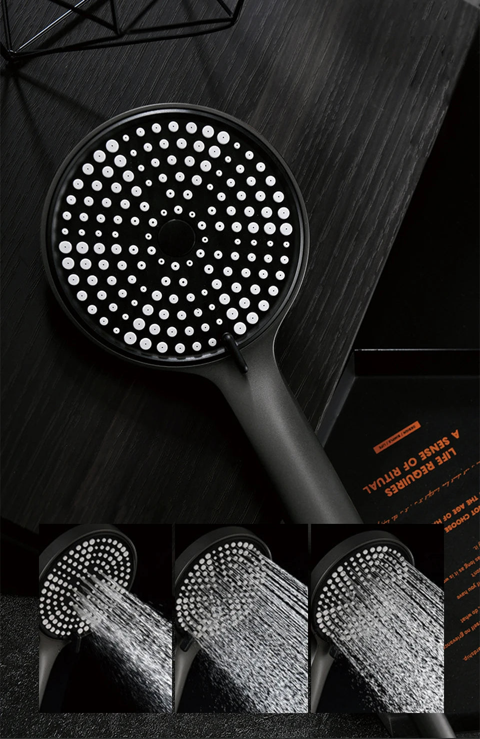 Bathroom Shower System Set Brushed Gold Hot Cold Bathroom Faucet Accessories Rain Shower Head Hot Cold Bathroom Shower Set