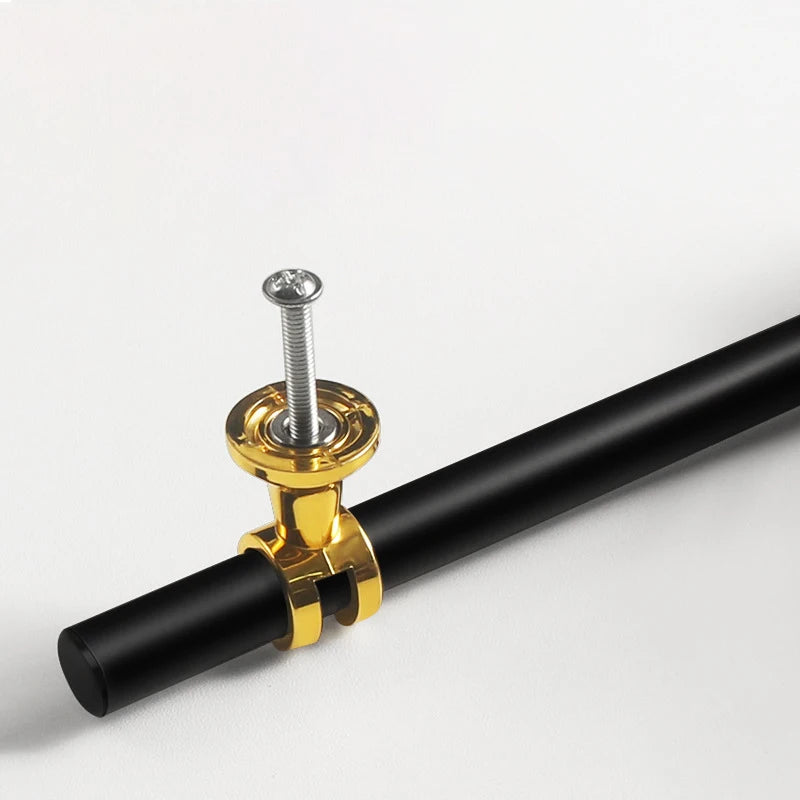 Modern Black Gold Cabinet Handles - Solid Drawer Knobs For Kitchen Furniture With Zinc Alloy Material