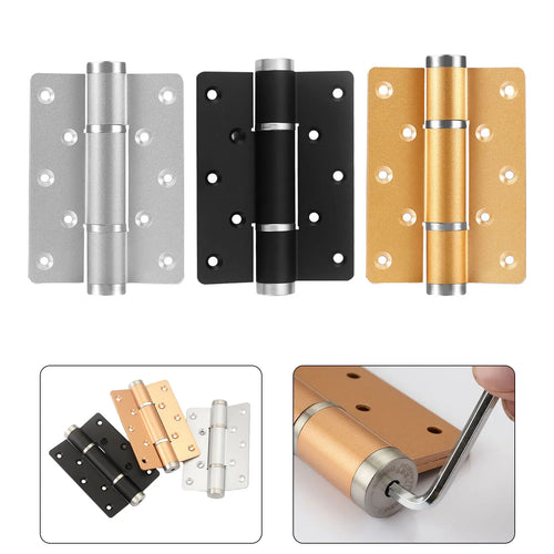 2 Pieces Soft Closing Door Hinge Automatic 90° Positioning Hydraulic Door Closer 5 Inch Adjustable Door Closer Hardware