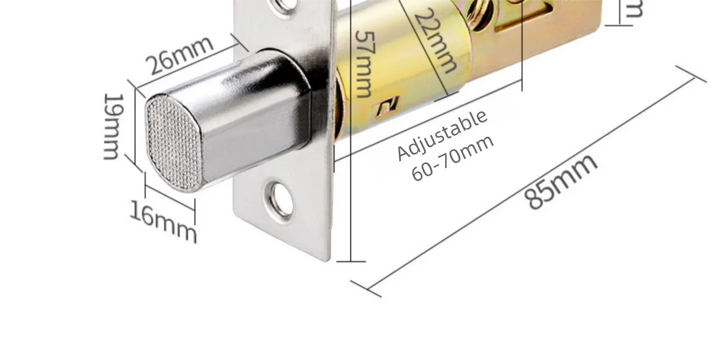 Hidden door lock; concealed lock; wooden door lock; single and double-sided lock; bedroom door lock; hallway lock; auxiliary ind