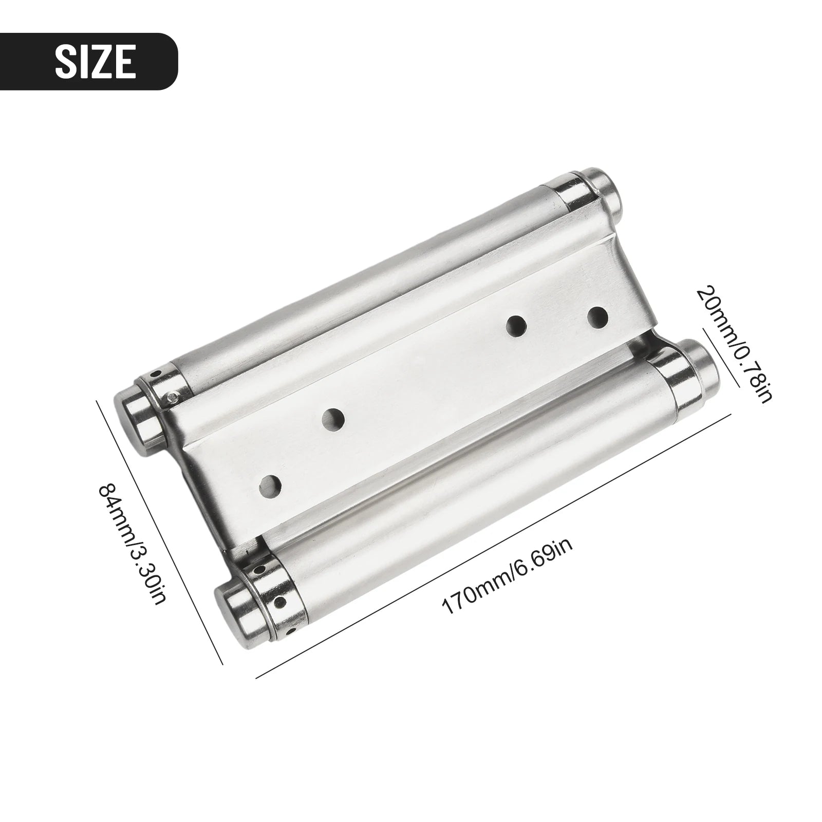 Double Spring Hinge Two-Way Free Door Hinge Stainless Steel  Automatic Door Closing Garage Door Hinges Fence Dedicated Hardware