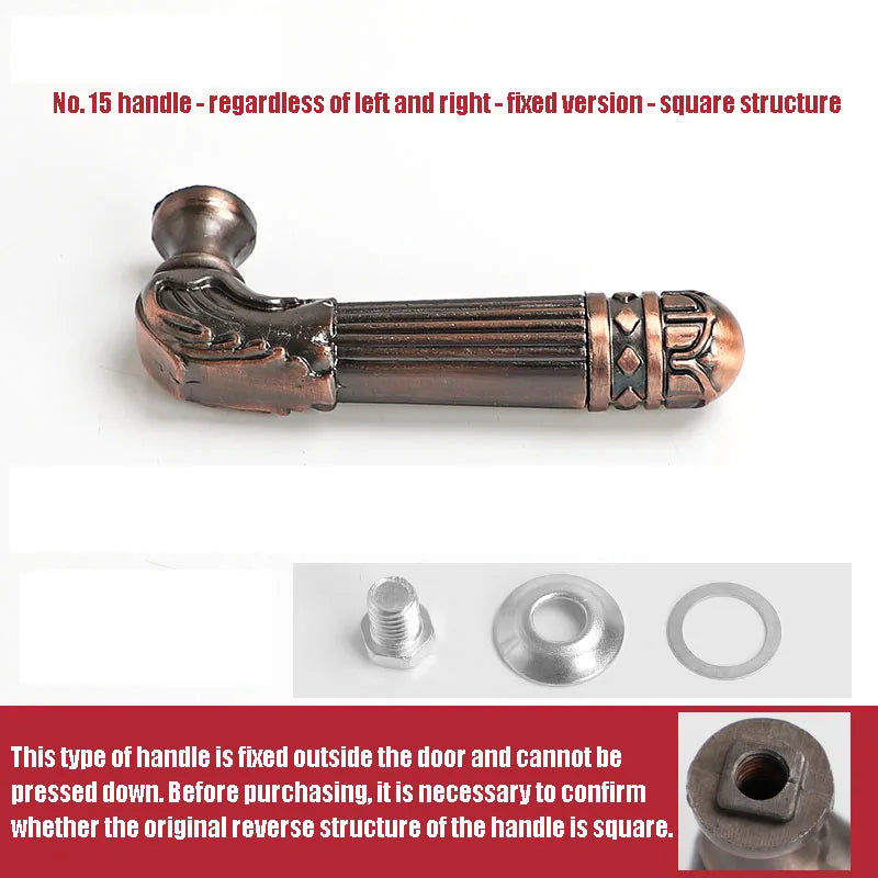 Solid Handle For Anti-theft Door Durable Non Rusting  Thickened Material Household Door Room Bedroom Universal Handle