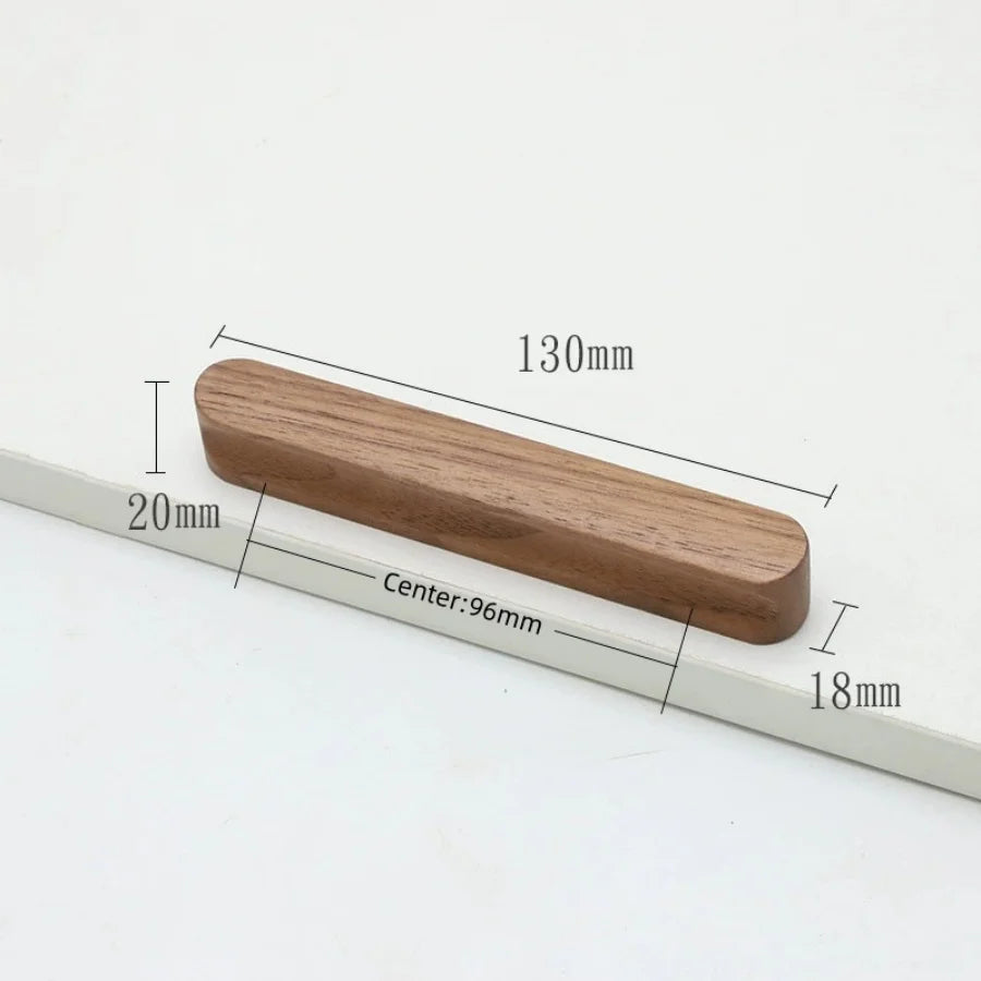Modern Nordic Solid Wood Cabinet Handles Eco-Friendly Child-Safe Drawer Pulls for Kids Room Furniture Wooden Cabinets Pull