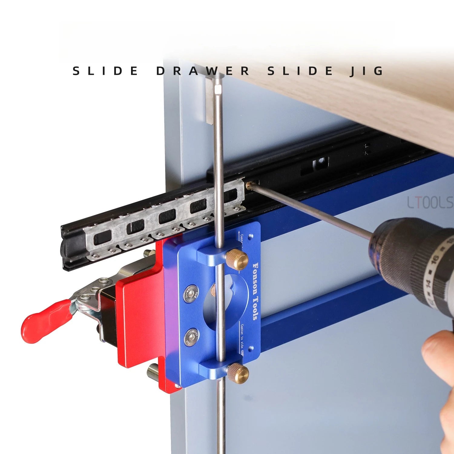 Drawer Slide Rail Installation Positioning Fixture Install The Hidden Rail Retainer Woodworking Mark Positioning Auxiliary Tools