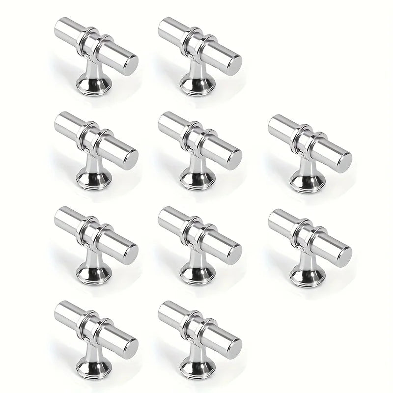 12pcs Wardrobe door handle modern simple light luxury black cabinet handle Golden lengthened cabinet door drawer small handle