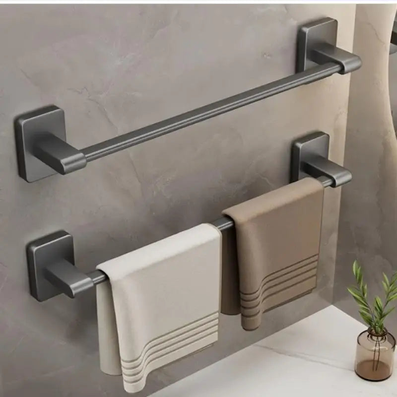 ♥Bathroom Towel Bar/Hook/Towel Rack/Kitchen Rag Rack Wall Mount Shelf Punch Free Bathroom Accessories