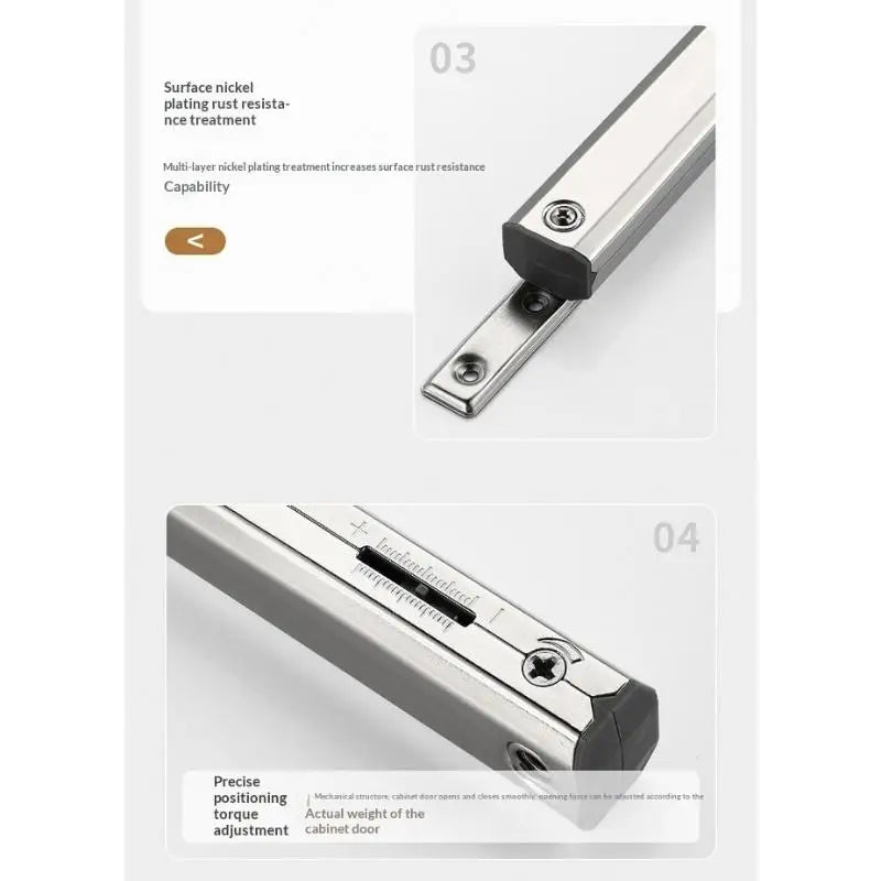 Kitchen Cabinet Hydraulic Hinge Heavy Duty Adjustable Door Support Soft Close Lift Up Randomly Stop
