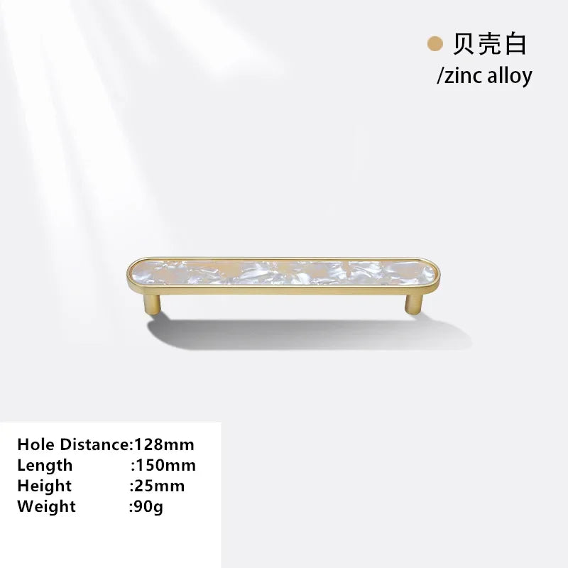 Handles Drawer Cabinet Furniture Kitchen Handles for Cabinet Knob Door Drawer Furniture Kitchen Knob Brass Polychrome Shell