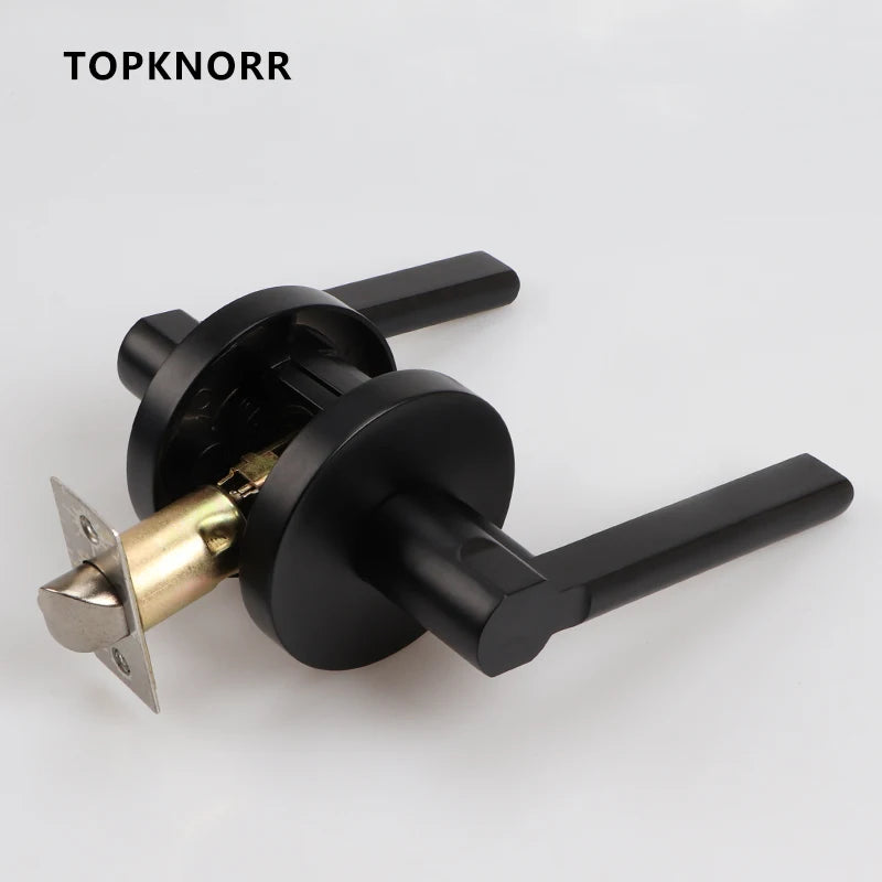 Door Lock Household Universal Silent Toilet Indoor Bedroom Lock Three-bar Handle Lock Old-Fashioned Spherical Round Door Lock