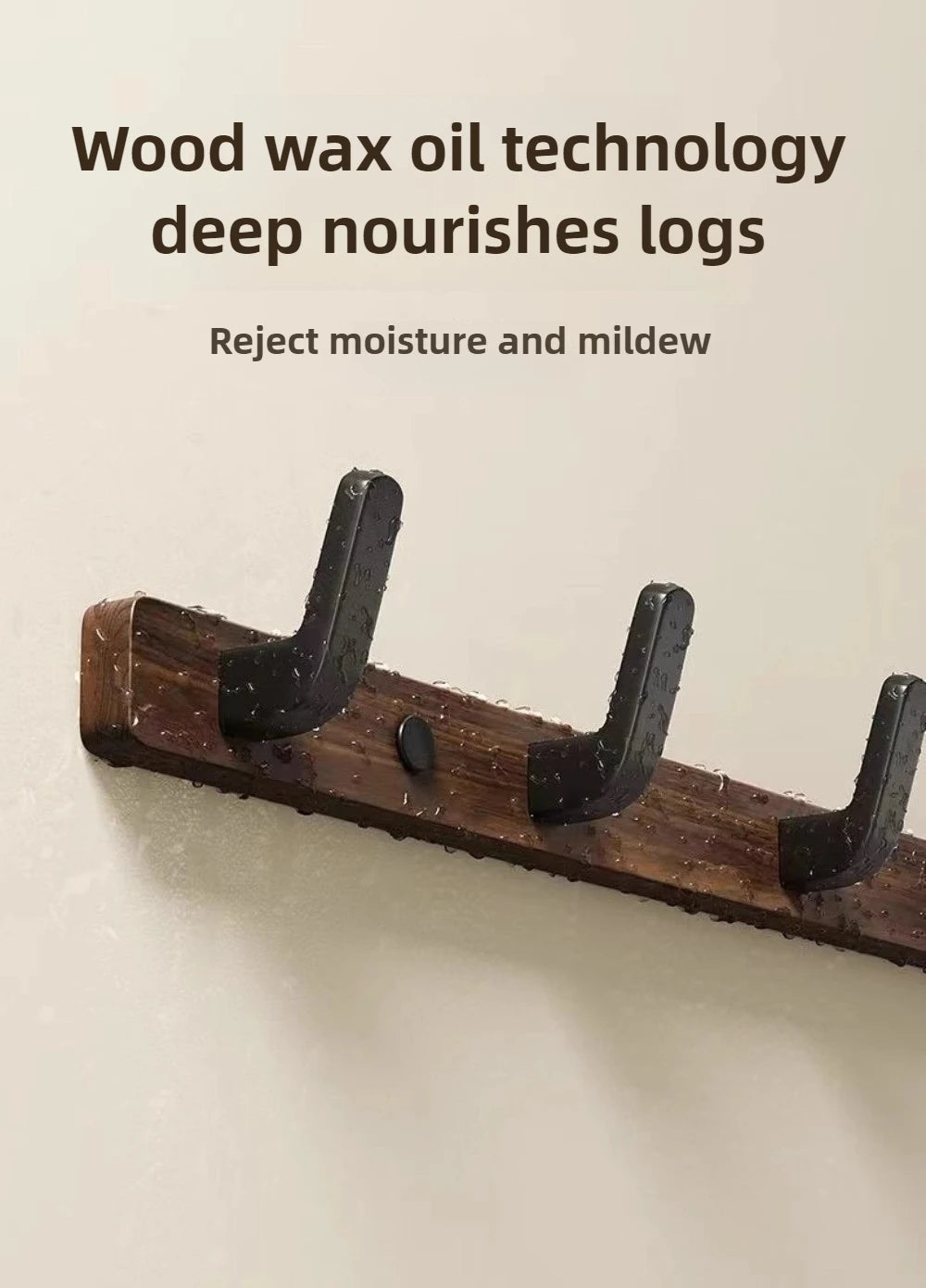 Strong Solid Wood Hook Hanging Clothes Rack Behind The Living Room Door Wall Mount Entrance Hall Towel Hat Hanging Cap Holder