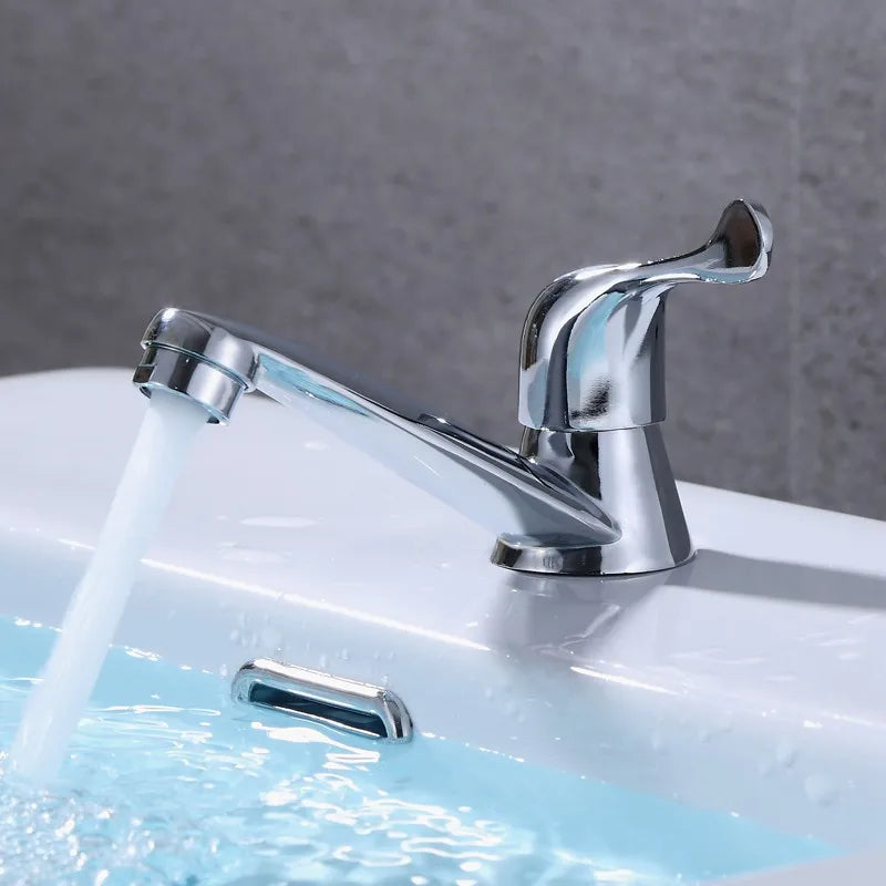 Bathroom Single Cold Water Tap Basin Sink Faucet Mixer Home Kitchen Basin Quick Opening Tap Bathroom Accessories