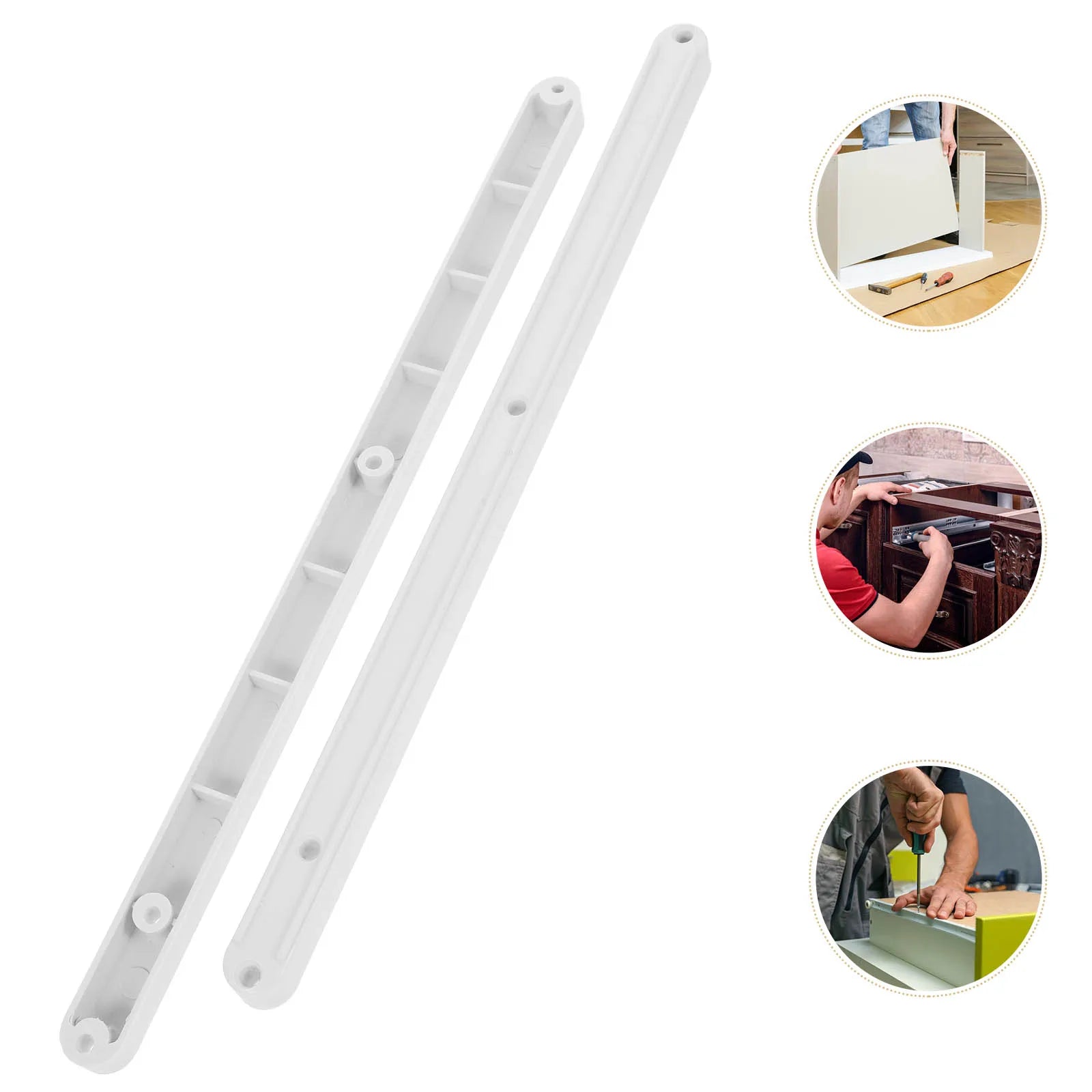 2pcs Guide Rail Drawer Plastic Slide Wardrobe Runner Cabinet SSlidesrage Box Slide Rail Telescopic Track For Cupboard Locker