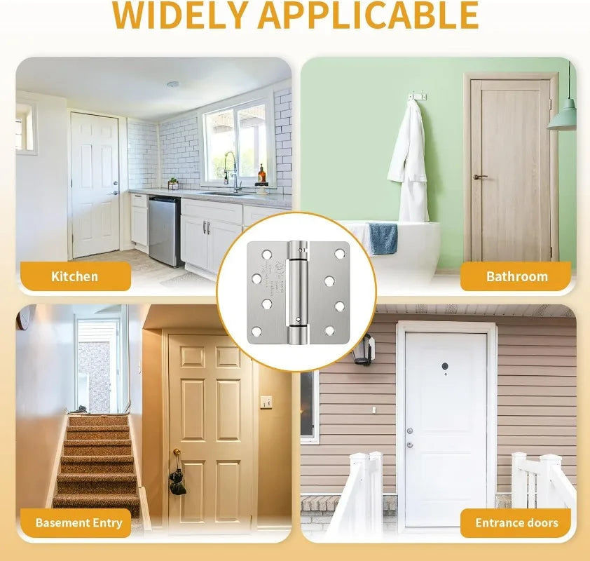 Stainless Steel Furniture Cabinet Door Hinges Window Wooden Box Folding Butt Hinges Drawer Fitting Closet Hinge Hardware Tools