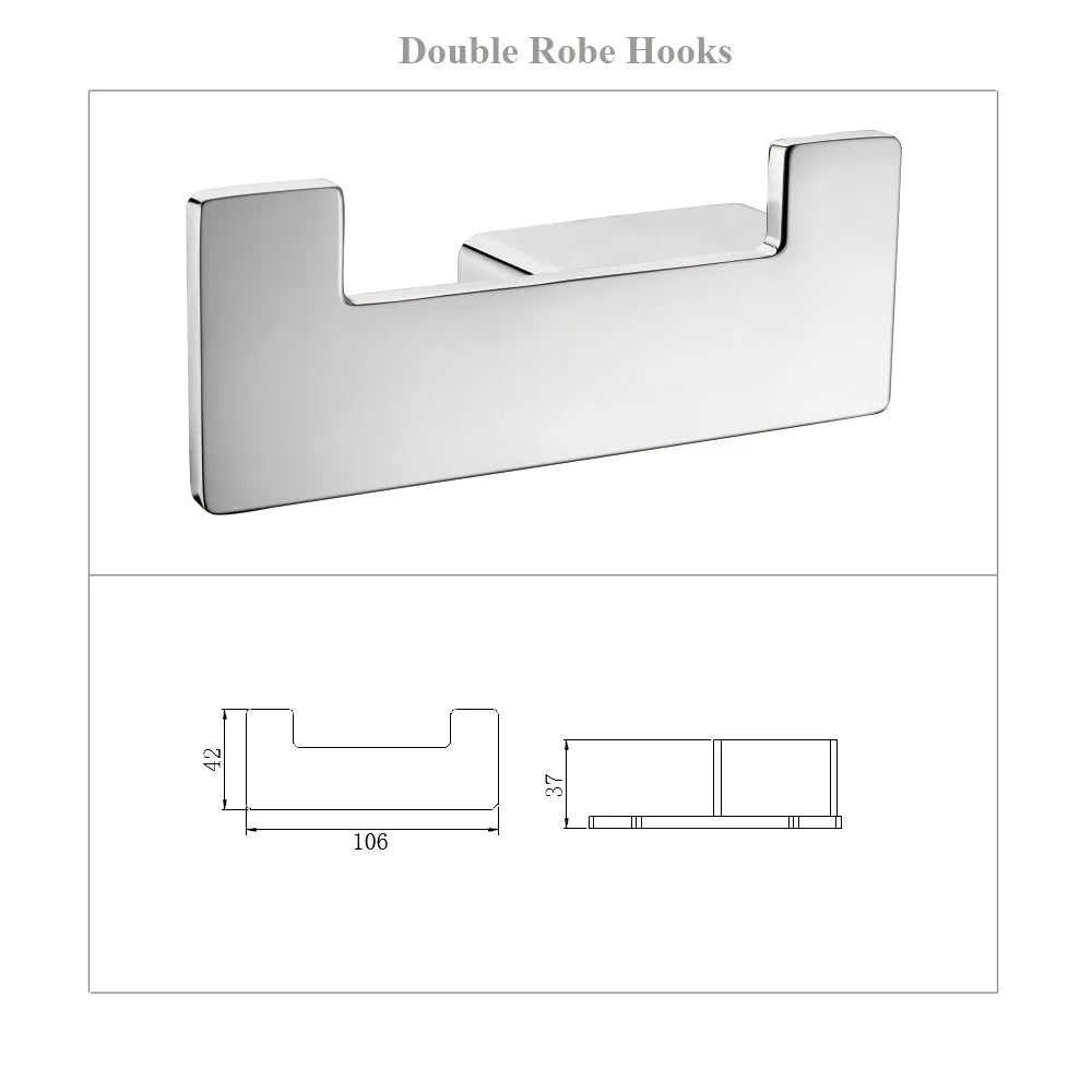 Aluminum Bathroom Accessories Sets Roll Paper Holder Toilet Brush Holder Ceramic Holder Towel Bar Towel Holder Robe Hook Anodize