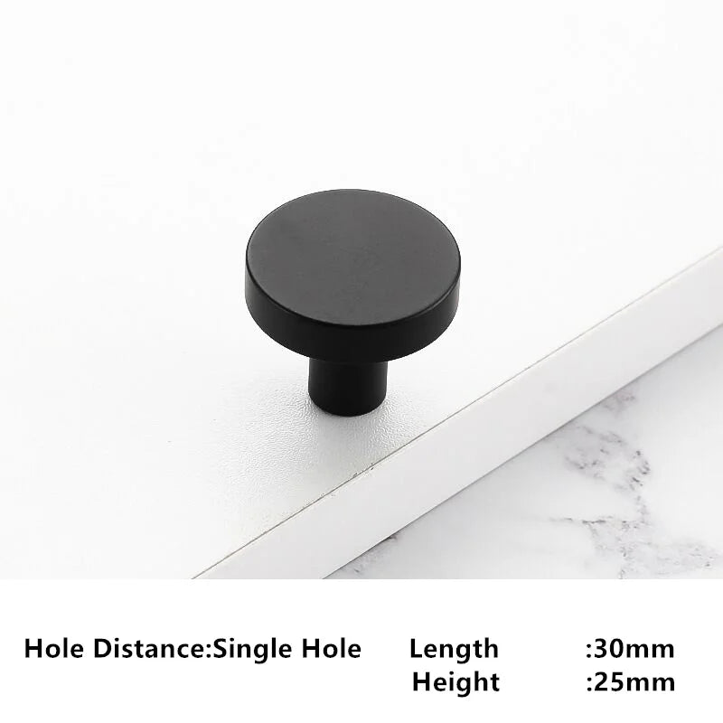 Handles Drawer Cabinet Furniture Kitchen Handles for Cabinet Knob Door Drawer Furniture Kitchen Knob Round Classic Golden Black