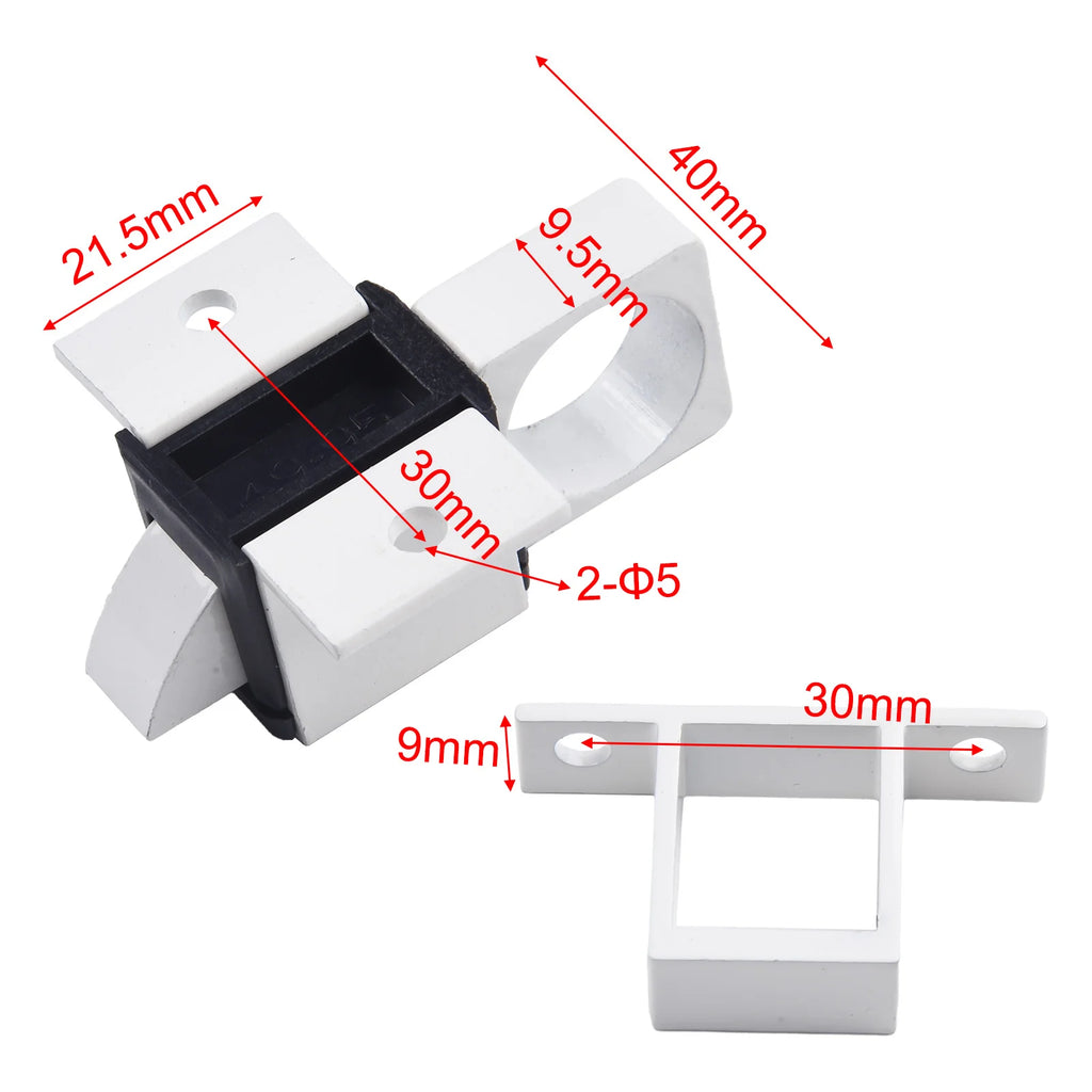 Door Latch Aluminum Alloy Security Automatic SASH Door Spring Bounce Lock Square Self-closing Bolt Spring Thumb Lock