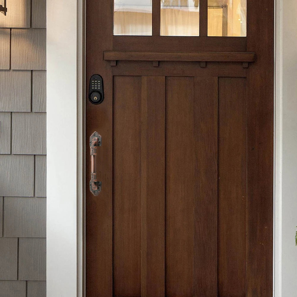 European Antique Exposed Aluminum Alloy Door Handle Push-Pull Door Handle Furniture Wood Barn Door Handle Drawer Flush Handles