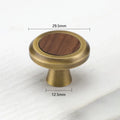 Brass Brass Cabinet Handles Walnut Vintage Design Walnut Knobs European Style Wooden American Retro Knobs Kitchen Cupboard