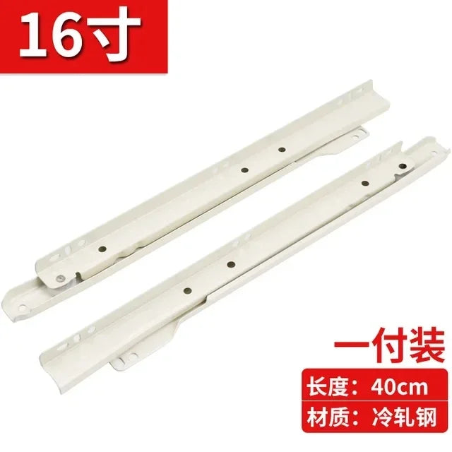 1set Drawer Track Slides Two Cabinet Rails Thickening Computer Table Chute Clothing Cabinets Keyboard Roller Pulley Furniture