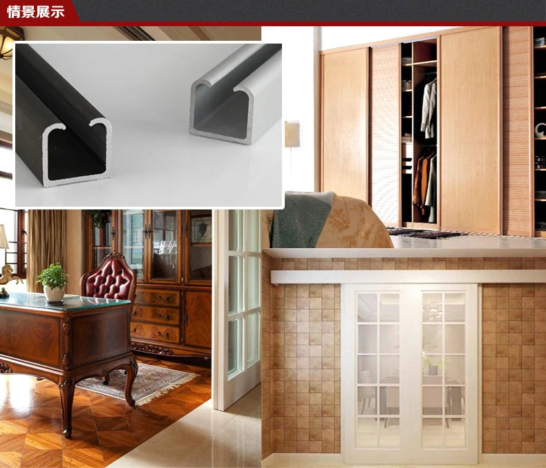 sliding door track hanging rail glass door guide mute push and pull door hanger rail Solid wood doors bathroom fold hanging door