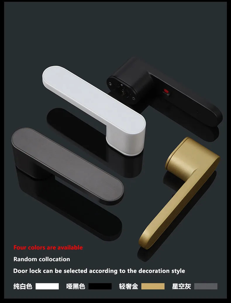 2023 New Ecological Door Lock Indoor Magnetic Suction Silent Minimalist Door Lock Bedroom Door Lock Modern Simple Door Handle