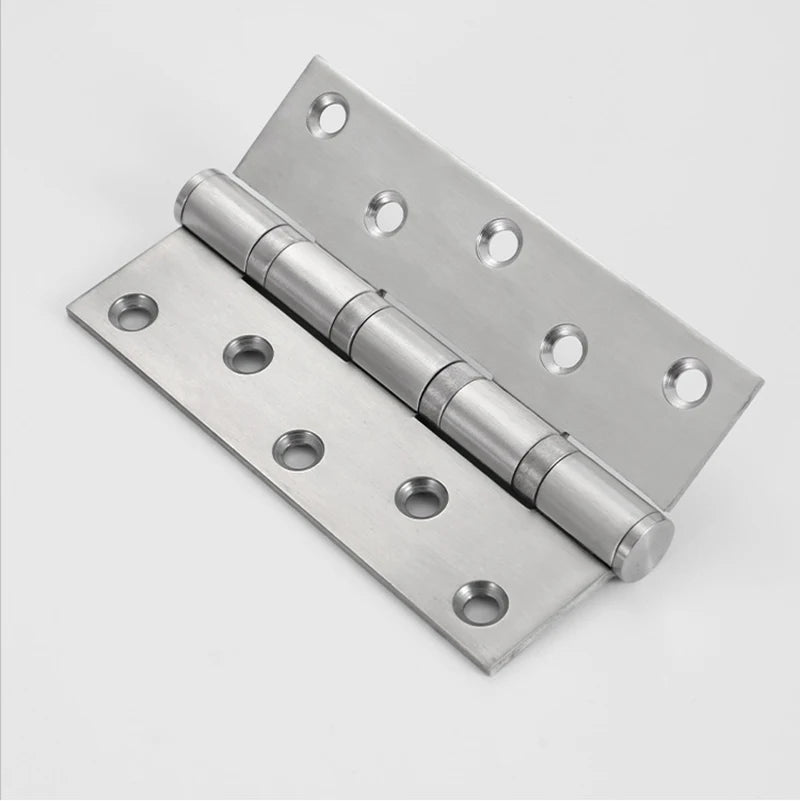 304 Stainless Steel Door Hinges with Ball Bearing, Non-Removable Pin, Heavy Duty for Exterior Interior Doors, 4 in, 5 in, 2PCs