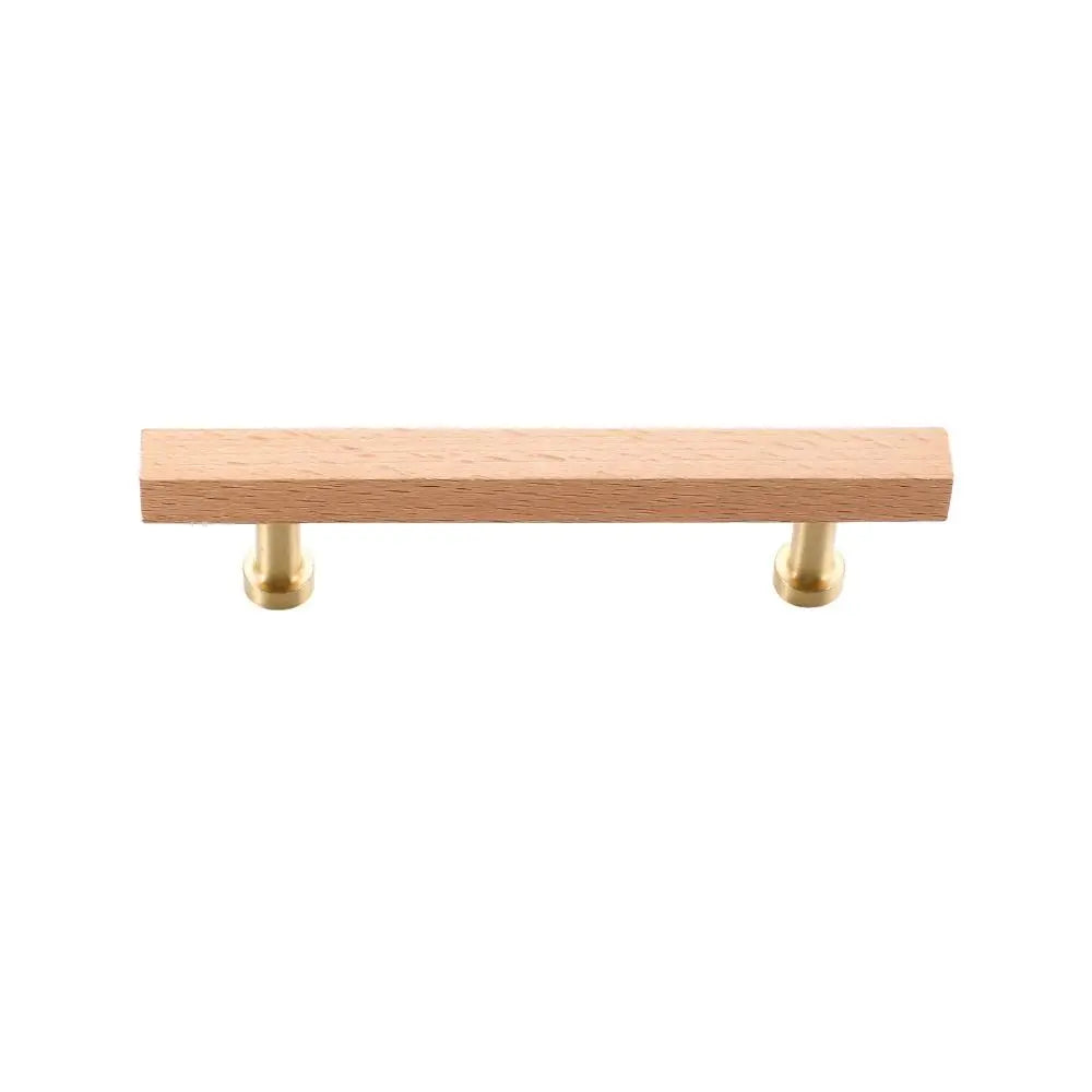 High-End Walnut Wood Wood Cabinet Handles Beech Wood Luxury Design Door Knobs Modern Minimalist Drawer Pulls Dresser
