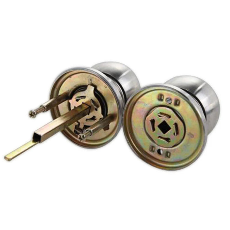 Door Set Knob Handle Lock With Key Privacy Passage Round Sliver Bathroom Shower Entrance Stainless Steel Useful