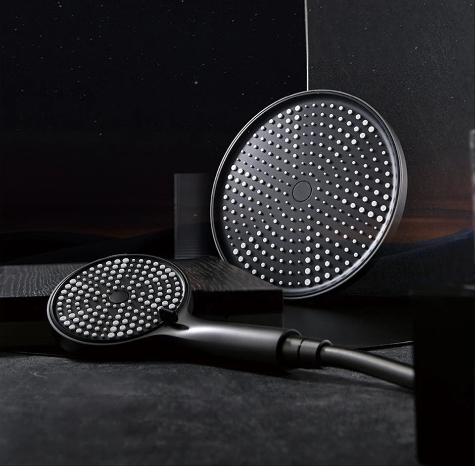 Bathroom Shower System Set Brushed Gold Hot Cold Bathroom Faucet Accessories Rain Shower Head Hot Cold Bathroom Shower Set
